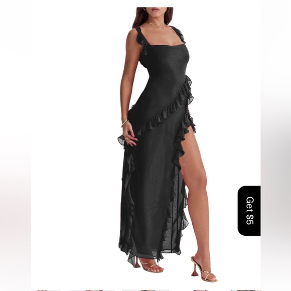 Mia Ruched Maxi Dress - Picture 1 of 3